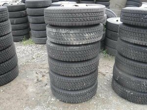 送料無料●鉄ホイール 6穴-222.25 6本 22年 9分山 ブリヂストン 205/85R16 117/115L LT 16インチ●33731