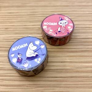 MOOMIN　マスキングテープ　15mm　ムーミン＆リトルミイ　２柄セット　マリモクラフト　ムーミン