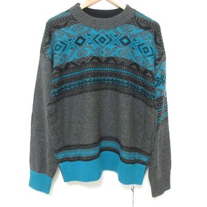 未使用 22AW sacai サカイ GEOMETRIC KNIT PULLOVER ノルディック柄 長袖 ニット セーター サイズ1 マルチカラー