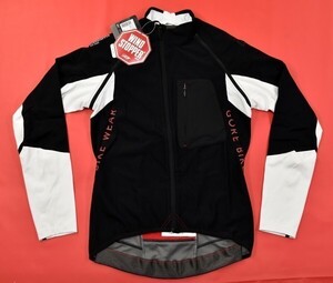 春秋用★Gore Bike Wear★ゴア Alp-X PRO Windsotper ソフトシェル 長袖or半袖 2Wayジャージ size:L ブラック/ホワイト