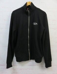 Diesel ディーゼル スウェット S-GINNI-ZIP-OD Zip-up sweatshirt メタリックロゴ ブラック L 991825043■