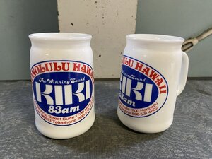 美品！ハワイ ホノルルKIKI マグカップ2点　ビアマグ　ビアカップ▼ヴィンテージ