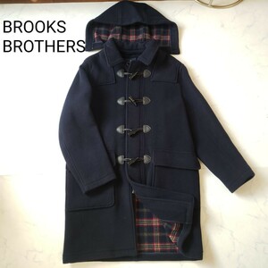 BROOKS BROTHERSチェックする裏地ダッフルコート ネイビー Mサイズ