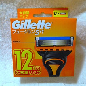 ※◆【未開封】ジレット フュージョン替刃 12コ入 Gillette FUSION 5+1 パッケージ新デザイン 大容量パック◆ 送料390円～