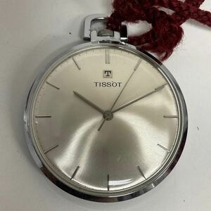 営KW500-60◆ TISSOT／ティソ 手巻き シルバー 懐中時計 【稼働品】