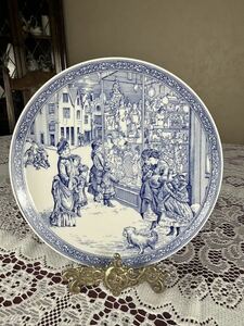 Spode Blue Room Collection スポード　ヴィクトリアンクリスマス　ウインドウショッピング　ブルーアンドホワイト　クリスマスプレート