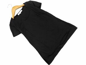 M-PREMIER エムプルミエ Uネック Tシャツ size36/黒 ■◆ ☆ eea7 レディース