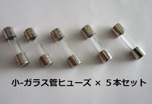 ☆　ガラス管１０A/ヒューズ ( 小 ) ×５本セット【未使用/目視チェック済み】交換用電子部品