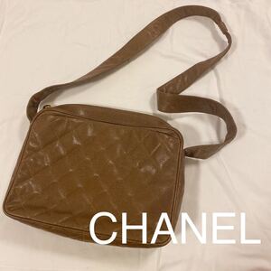 CHANEL ショルダーバッグ　ブラウン　レザー　シャネル　バッグ