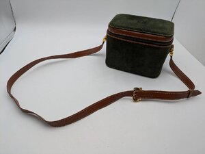 □△ ロエベ LOEWE ショルダーバッグ スエード レザー グリーン (S1204)