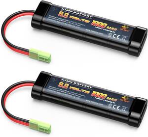 ２個セット　9.6v バッテリー Melasta 9.6V ニッケル水素バッテリー 2本入り 1600mAh 東京マルイ 電動ガン