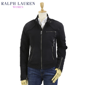 新品 アウトレット A267 レディース XSサイズ スウェット ライダースジャケット カフェレーサー polo ralph lauren ポロ ラルフ ローレン 