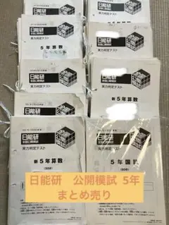 日能研　5年　公開模試　実力判定テスト　まとめ売り　66回分