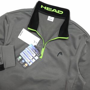 ★ヘッド ゴルフ HEAD GOLF 新品 メンズ 保温 裏起毛 ハーフジップ 長袖 シャツ ジャケット 灰 M [1234081C2H-10-M] 一 二 壱★QWER★