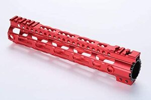 超軽量 MIDWEST タイプ M-LOK ハンドガード 10inch メタリックレッド SR RAS サバゲー ミリタリー パーツ 装備 赤