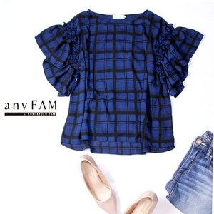 ☆☆ 美品 anyFAM エニィファム ☆☆ 可愛いフリル ジョーゼット生地 カットソー 3号 春 夏 22B06