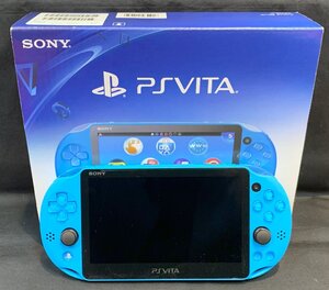 【6SO島12014D】１円スタート★PSVITA★SONY★PCH-2000 ZA23★アクアブルー★Wi-Fiモデル★通電確認済★初期化済★付属品完品