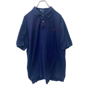 Polo by Ralph Lauren 半袖 無地ポロシャツ L サイズ ポロバイラルフローレン ネイビー 古着卸 アメリカ仕入 t2407-4656