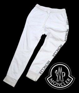 ★ 国内正規 MONCLER PANTALONE サイドライン ロゴ スウェットパンツ モンクレール SIDE LINE LOGO SWEAT PANTS ジョガーパンツ 白 M