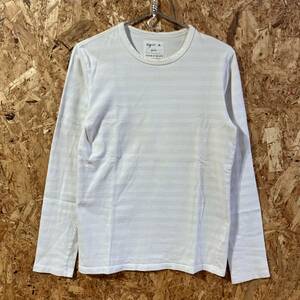 agnes b メンズ ADAM ET ROPE ボーダー 長袖 Tシャツ T0 コラボ 別注 限定 アダム エ ロペ