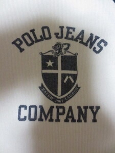 POLO JEANS CO. RALPH LAUREN　ラルフローレン　ポロジーンズ　長袖　胸プリント入りラグランスリーブティーシャツ　生成り×紺　S