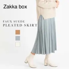 プリーツスカート ロングスカート Zakka box スエード