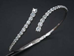 【391】キュービックジルコニア cz SILVER シルバー 925 バングル アクセサリー TIA