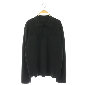 ザシンゾーン Shinzone 24SS KNIT SHIRT ニットシャツ 長袖 くるみボタン F 黒 ブラック /YQ ■OS レディース