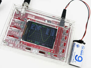《国内発送・送料無料》DSO138　基板完成品オシロスコープ　＆　アクリルケース(要組み立て）　電池アダプタセット　パーツ