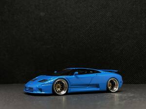 TSMモデル 1/64 Bugatti EB110 GT Blu Bugatti LHD 改 深リム MINI GT
