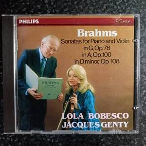 i（国内初期盤）ボベスコ　ブラームス　ヴァイオリン・ソナタ　ジャック・ジャンティ　Bobesco Genty Brahms Violin Sonatas