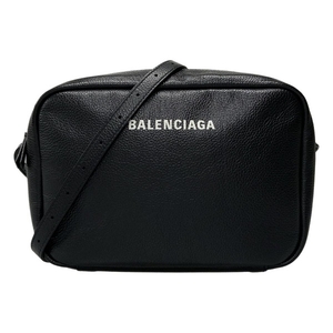 バレンシアガ BALENCIAGA ショルダーバッグ 679267 エブリデイ カメラバッグ ミディアム レザー 黒×白 バッグ