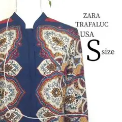 ZARA TRAFALUC 総柄 長袖シャツ