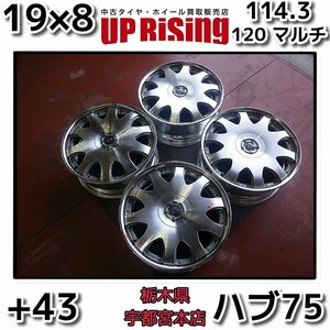 SSR ヴィエナ VIENNA♪19×8J PCD114.3/120/マルチ 10H +43 ハブ75♪セダン車全般に♪ホイールのみ4本♪店頭受取歓迎♪R604W81