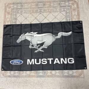 訳あり マスタング 特大フラッグ 109 ガレージ装飾 旗 タペストリー ガレージフラッグ MUSTANG フラッグ ロゴ ポスター 車 アメリカ バナー