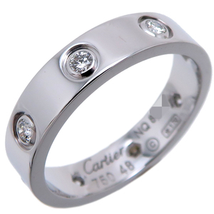 ［飯能本店］CARTIER カルティエ #48 0.19ct ダイヤモンド ラブ ウェディング0 リング・指輪 750ホワイトゴールド 8号 B405060 DH80703