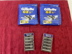 未使用　ジレット　Gillette GⅡ 替刃9+1コ入り　固定式2枚刃替刃　まとめ売り