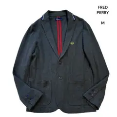 FRED PERRY フレッドペリー 鹿の子テーラードジャケット グレー M