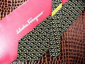 ♪今週の特売980円～♪0955♪良品【Ferragamo】フェラガモ【枝 葉っぱ 柄】ネクタイ♪