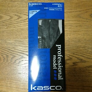 kasco PT-300■キャスコ ゴルフグローブ サイズ21 天然皮革 ソフトシープ プロフェッショナルモデル 左手用 ブラック 黒