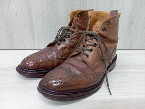 TRICKER’S トリッカーズ ウィングチップブーツ ショートブーツ レザー 革製 サイズ7.5 ブラウン 茶系 メンズ