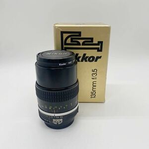 1円〜6A Nikon レンズ nikkor F 135㎜ f/3.5 箱付き ニコン 日本製 1081 L 271829 kenko SKYLIGHT 529㎜ ブラック 黒 カメラレンズ 