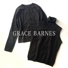 GRACE BARNES アンサンブル カーディガン ノースリーブ トップス