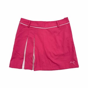 PUMA プーマ ミニスカート 台形 プリーツ ボトムス Mサイズ/ピンク系/レディース スポーツ ゴルフ