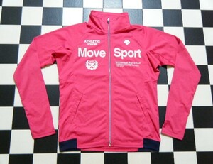 デサント Move Sport ジップアップ ジャケット L ピンク れ5591 美品　薄手