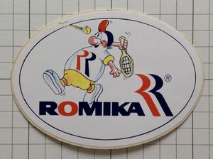 フランスのステッカー： ROMIKA テニス デザイン 広告 ビンテージ +Je