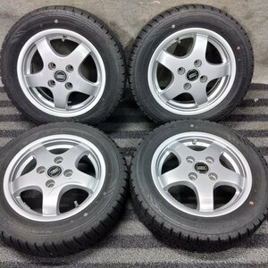 1円～T9560■155/65R13 North Trek N3i 社外 4.5J 4H PCD100 21年 バリ溝 スタッドレス★条件付送料無料★EKワゴン ワゴンR アルト ラパン