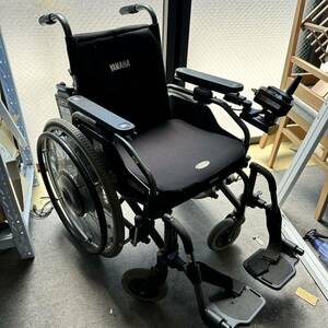 UTn215 YAMAHA ヤマハ 電動車椅子 JWアクティブ PLUS+ X0F1-P Pタイプ 22インチ 折りたたみ式 左操作 電動/手動切替可 バッテリー付き