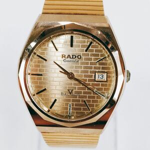 RADO ラドー BALBOA バルボア クォーツ 腕時計 732.9593.3 腕時計 アナログ 時計 金色文字盤 3針 ゴールド色 デイト アクセ とけい トケイ