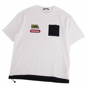 美品 ルイヴィトン LOUIS VUITTON Tシャツ 23SS カットソー ハイブリッド コットン トップス メンズ 5L ホワイト cf02dn-rm08e26878